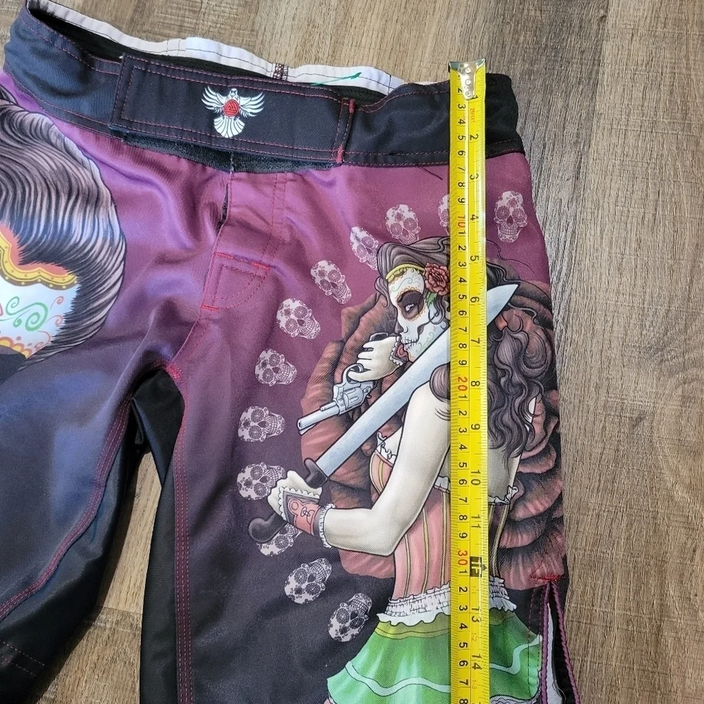 RAVEN Colorful Day of the Dead Board Shorts